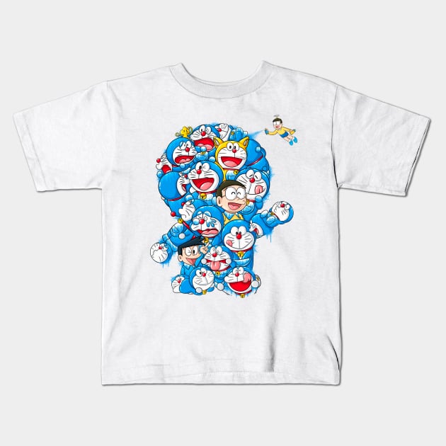 doraemon Kids T-Shirt by Mactivo